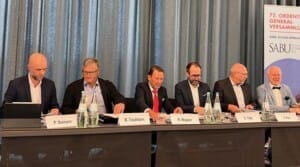 Vorstand und Aufsichtsrat der SABU eG: Philipp Niemann, Matthias Trautmann, Rolf Wagner, Simon Tölle, Ulrich Rau und Lars Otto (von links)